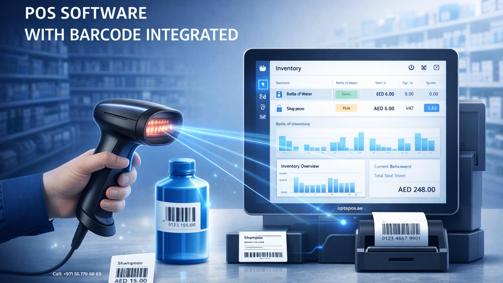 POS software with barcode integrated