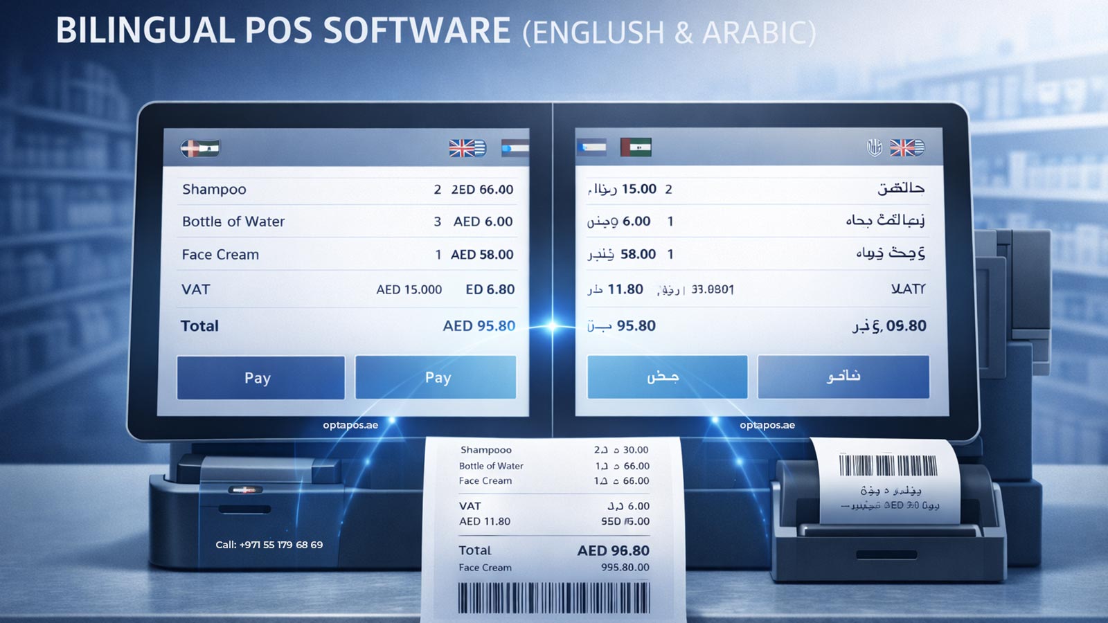 Bilingual POS software English and Arabic